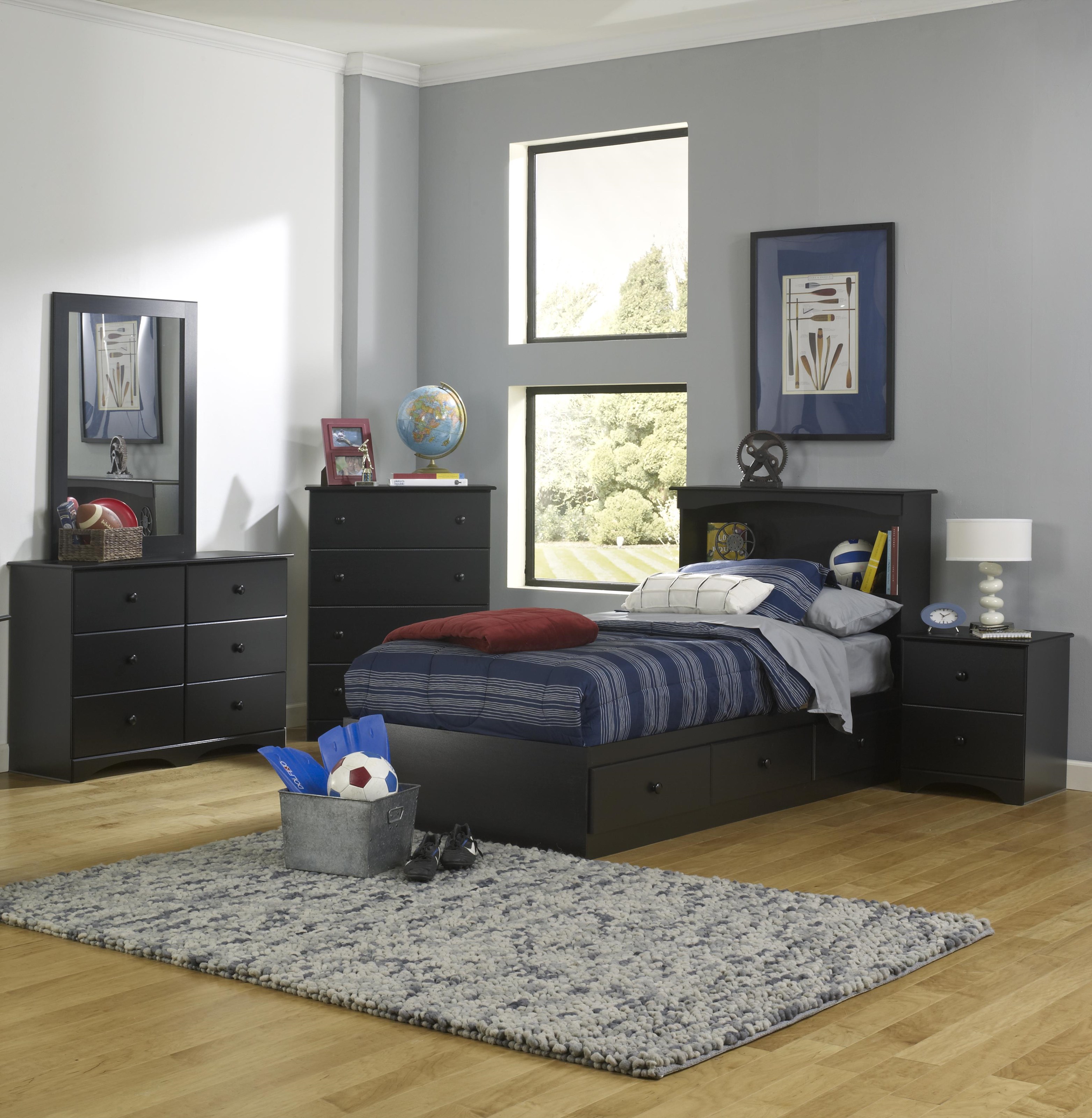 Perdue 5000 Series 587350314 Queen Bookcase Headboard, Nightstand and